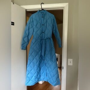 Vintage Eddie Bauer Quilted Goose Down Long Coat